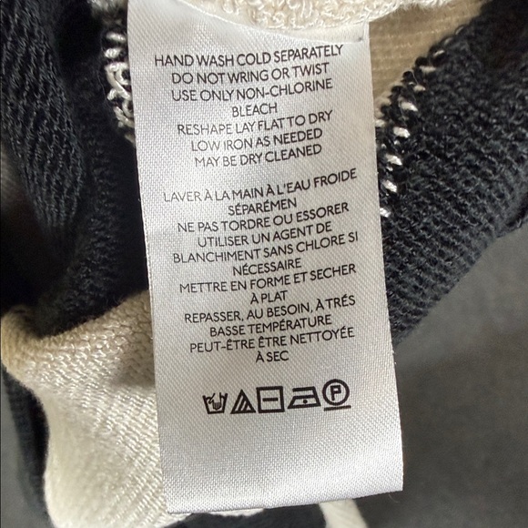 Anthropologie Maeve Slouchy Boatneck Sweater black and white stripes (T2) - Picture 8 of 11